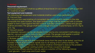 How to interpretant leak testing specification | PDF