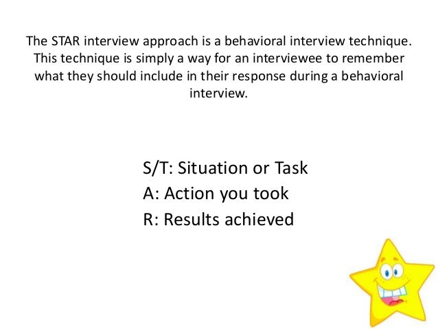 star interview approach