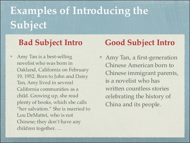 Good introduction examples picture