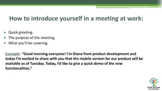 How to introduce yourself | PPTX