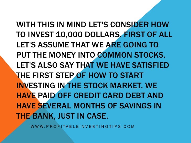 How to invest 10000 dollars