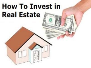 How to Invest In Real Estate With No Money
 