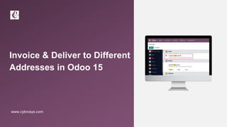 Invoice & Deliver to Different
Addresses in Odoo 15
www.cybrosys.com
 