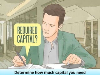Determine how much capital you need
 