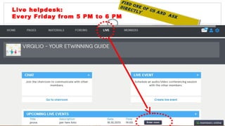 Live helpdesk:
Every Friday from 5 PM to 6 PM
Find one oF us and ask
directly
Find one oF us and ask
directly
 