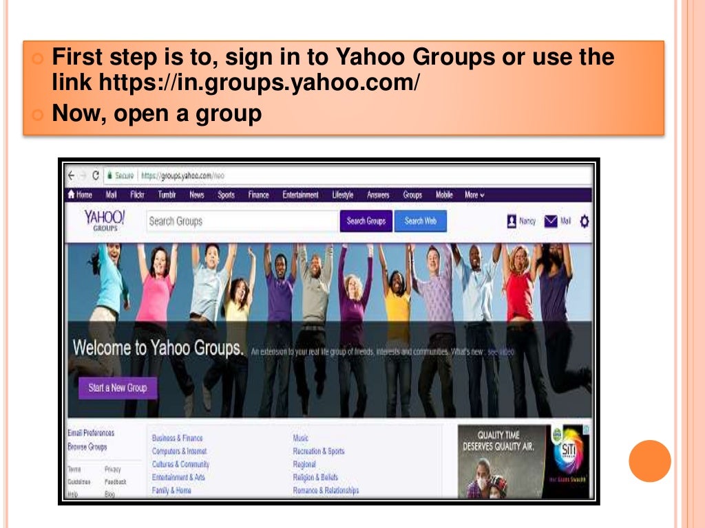 How to join yahoo mail group