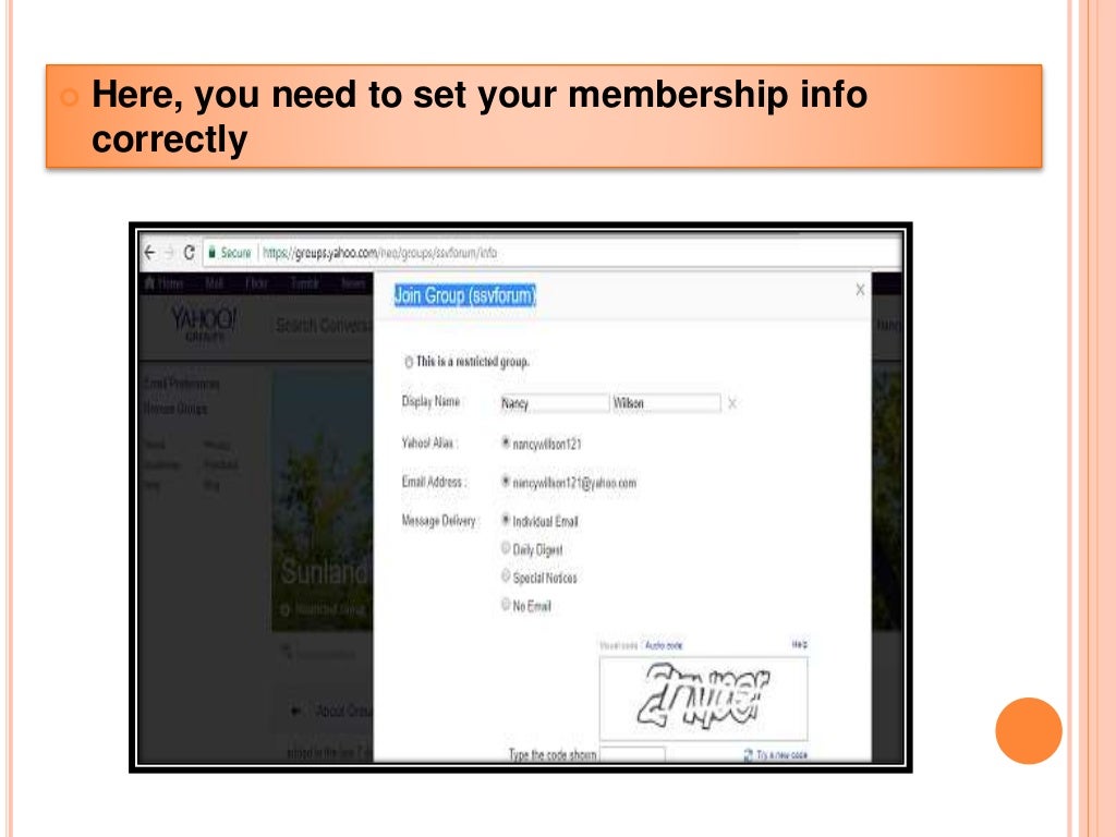 How to join yahoo mail group