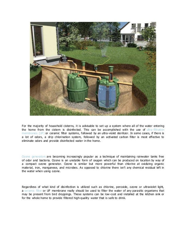 How to Keep Cisterns Free of Bacteria and Odors