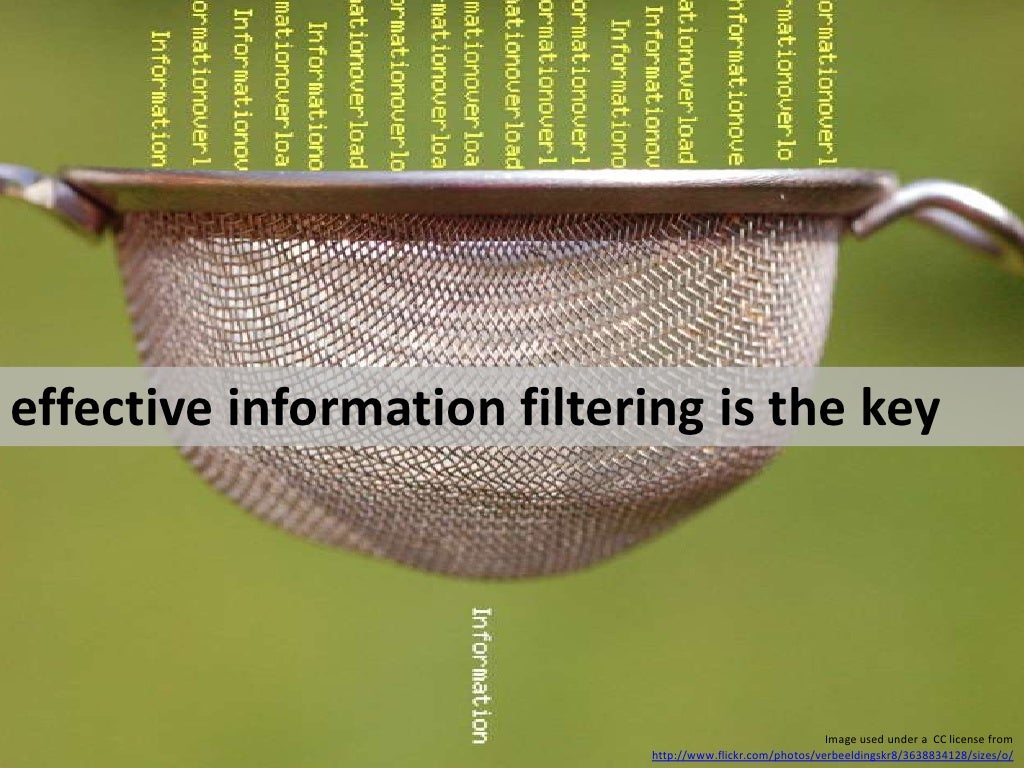 effective information filtering is the