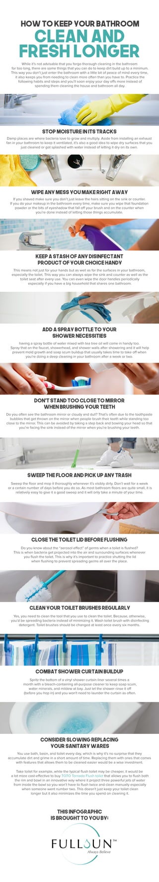 How To Keep Your Bathroom Clean And Fresh Longer