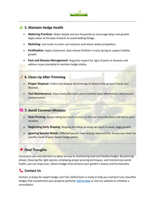 How to Keep Your Hedges Neat:Proven Tips & Tricks | PDF