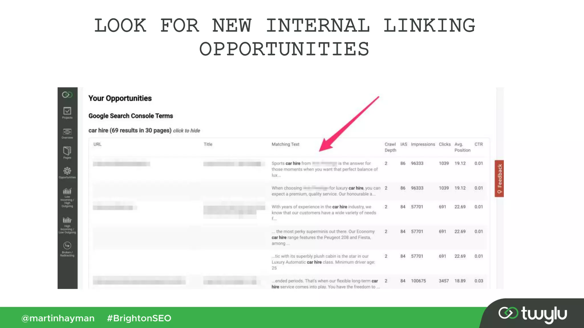 LOOK FOR NEW INTERNAL LINKING
OPPORTUNITIES
 