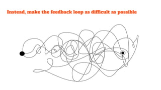 Instead, make the feedback loop as difficult as possible
 