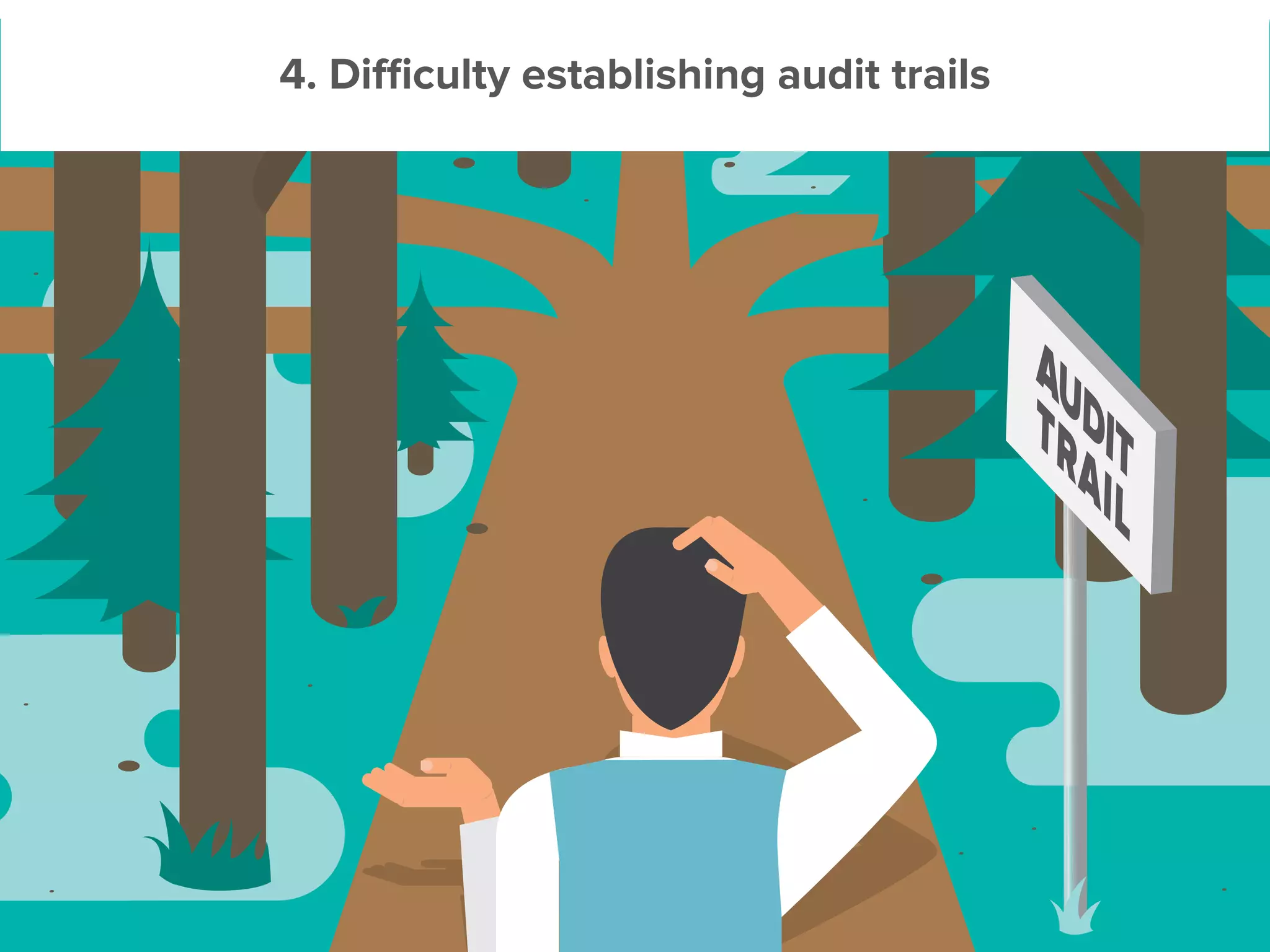 4. Difficulty establishing audit trails
 