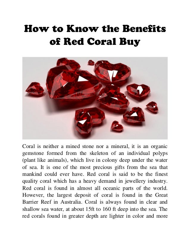How to Know the Benefits of Red Coral Buy