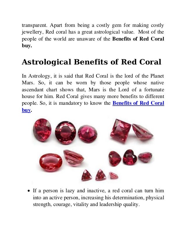 How to Know the Benefits of Red Coral Buy