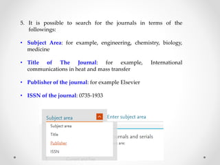 Scopus journal search
