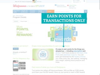 EARN POINTS FOR
TRANSACTIONS ONLY
 