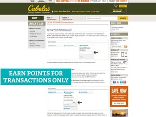 EARN POINTS FOR
TRANSACTIONS ONLY
 