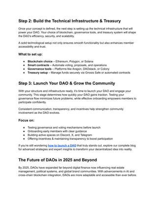 How to Launch a DAO in 5 Easy Steps – The Ultimate 2025 Guide | PDF