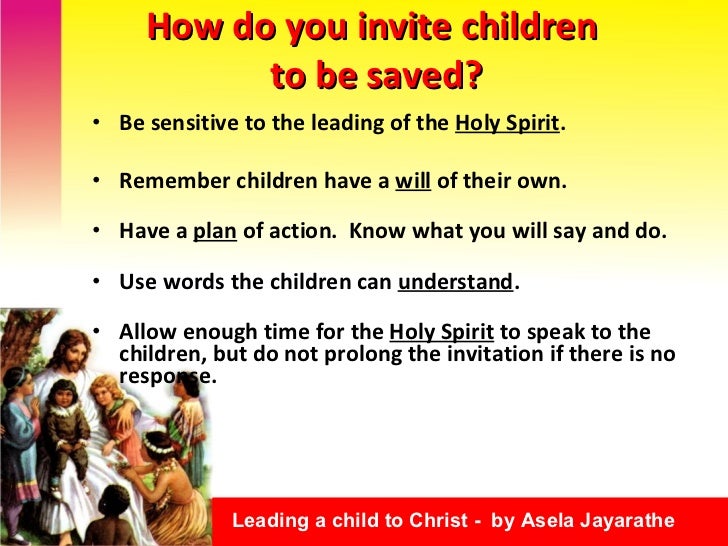 How To Lead A Child To Christ