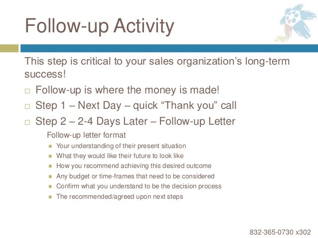 follow up sales call