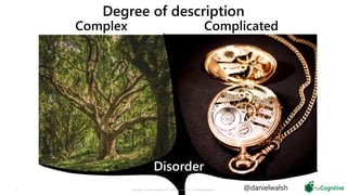 21 @danielwalsh
Complex
Disorder
Complicated
Copyright © 2019 nuCognitive LLC. All rights reserved. SOTA|Walsh;May2019
Degree of description
 