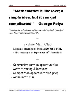 How to lead a math club | PDF