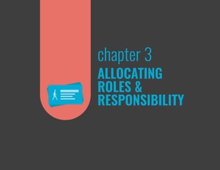 ALLOCATING
ROLES &
RESPONSIBILITY
chapter 3
 