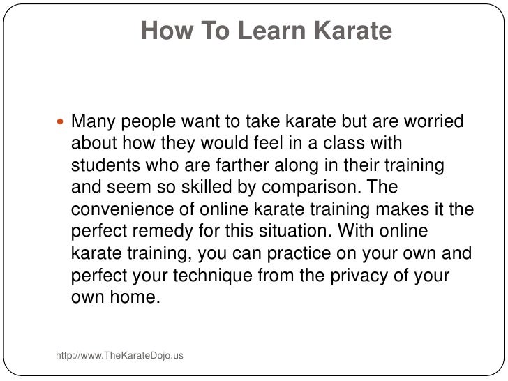 How to learn karate powerpoint