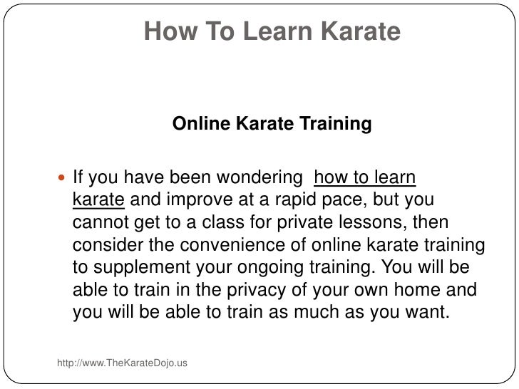 How to learn karate powerpoint