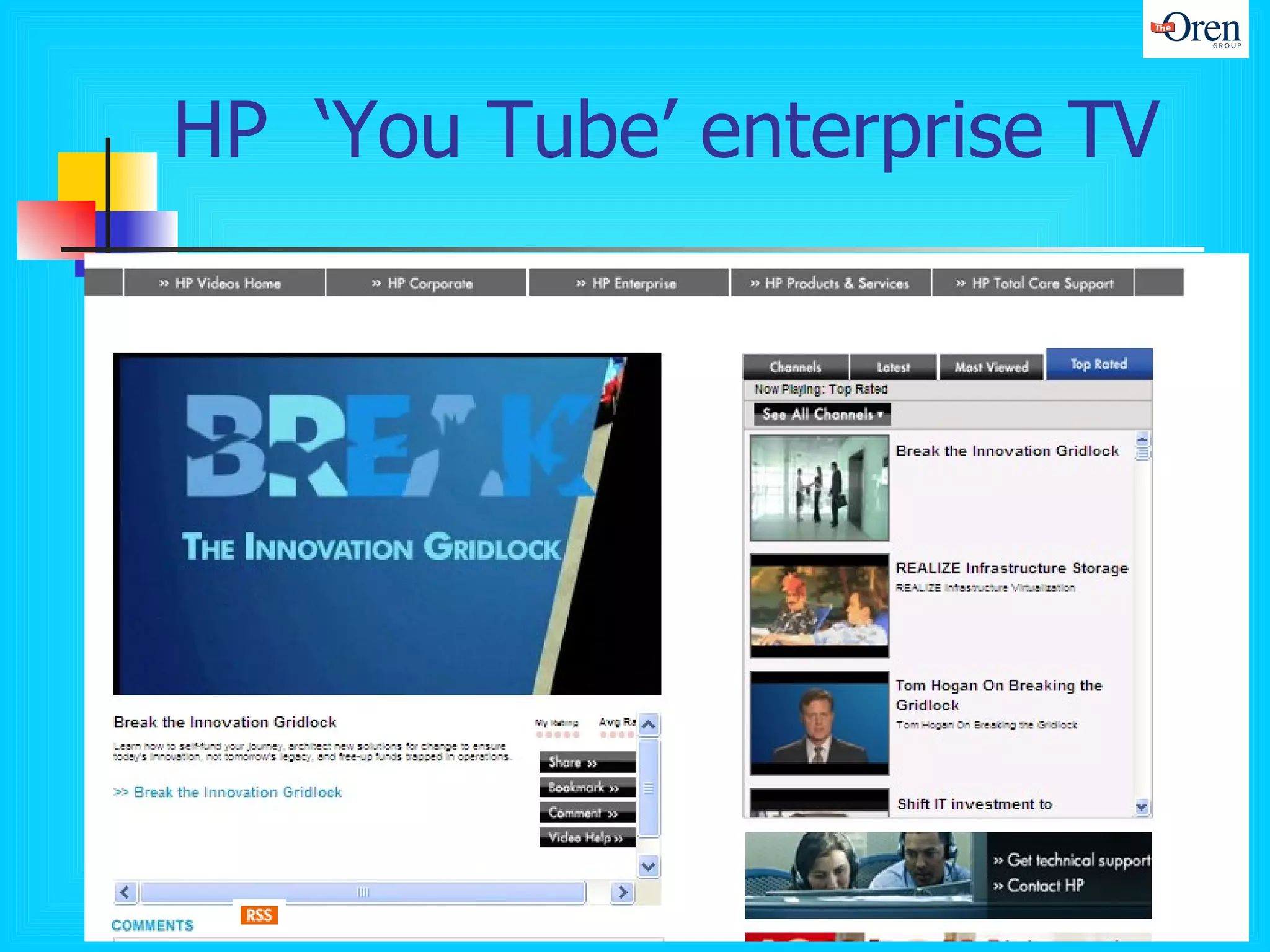 HP  ‘You Tube’ enterprise TV 
