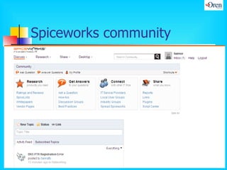 Spiceworks community 