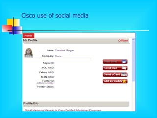 Cisco use of social media 