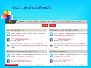 Cisco use of social media Cisco use of social media 