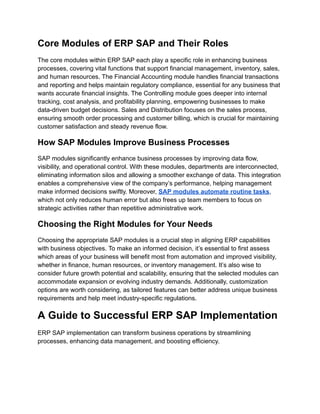 Optimizing Your Business with SAP ERP’s Powerful Tools | PDF