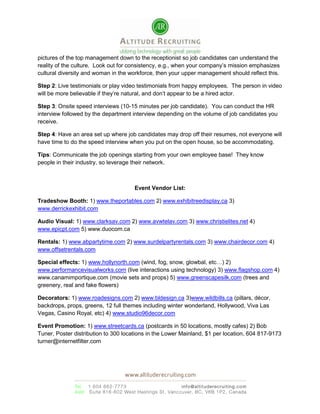 How to leverage event as a recruiting tool