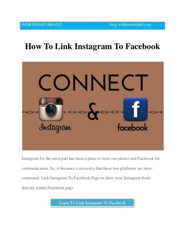 How to link instagram to facebook