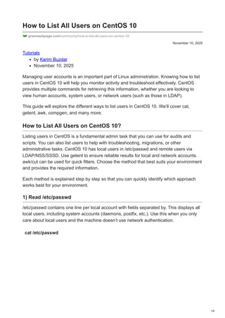How to List All Users on CentOS 10 .pdf