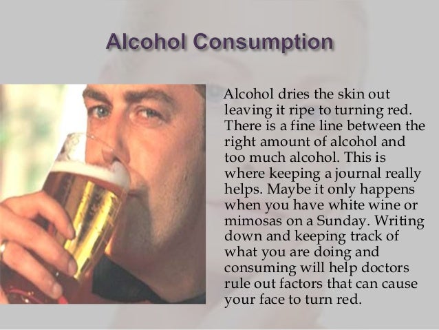 How does alcohol consumption cause facial flushing?