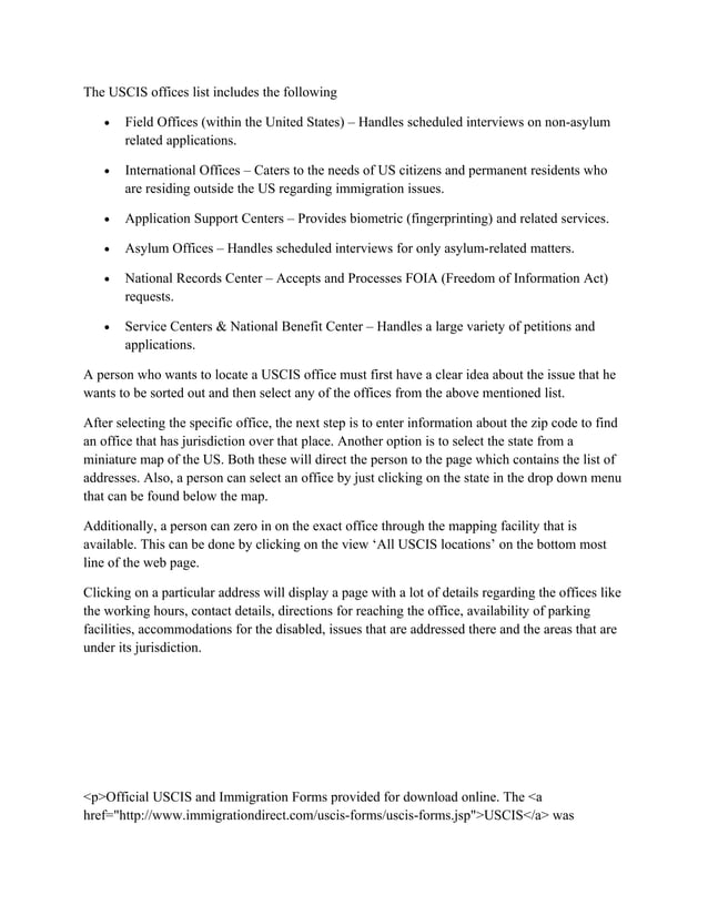 How to locate a uscis office sen-id | PDF