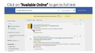 Click on “Available Online” to get to full text
 