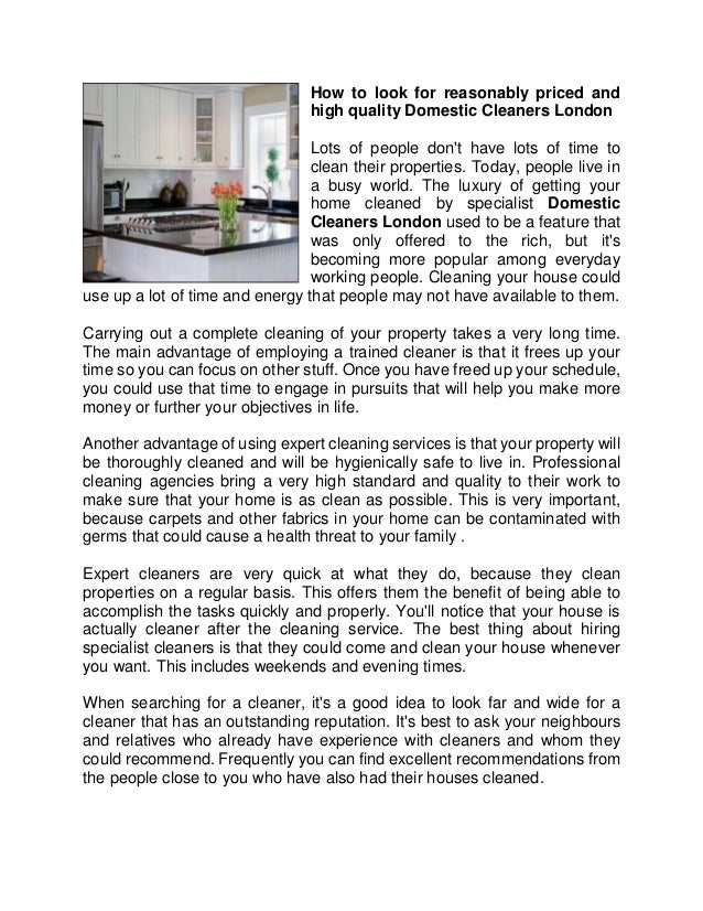 how to look for reasonably priced and high quality domestic cleaners people that clean houses