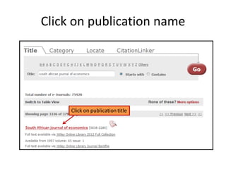 Click on publication name
 