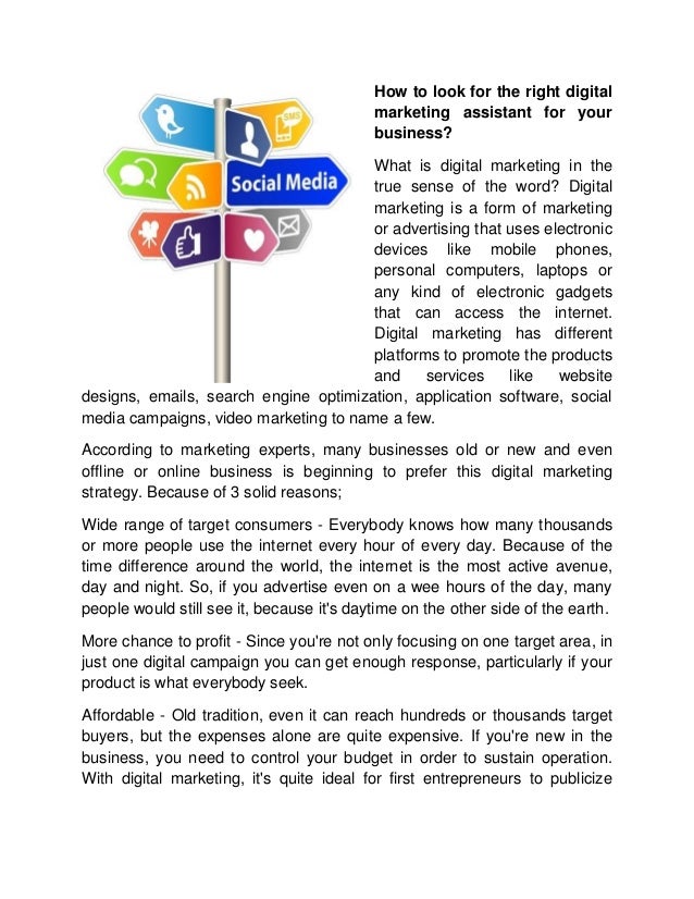 what is a marketing assistant
