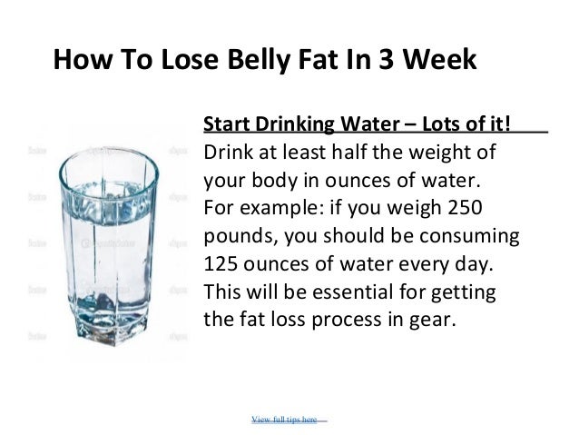 how to lose weight with water in a week