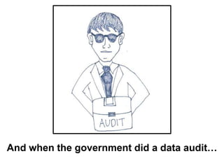 And when the government did a data audit…
 