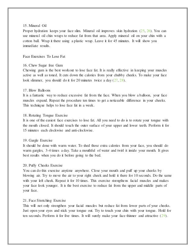How To Lose Face Fat how to lose face fat