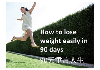 How 
to 
YOUR 
lose 
weight 
BUSINESS 
easily 
in 
90 
days 
90天重启人生 
 