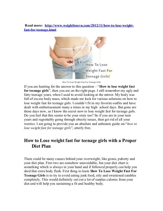 easy diets to lose weight fast for teenage guys